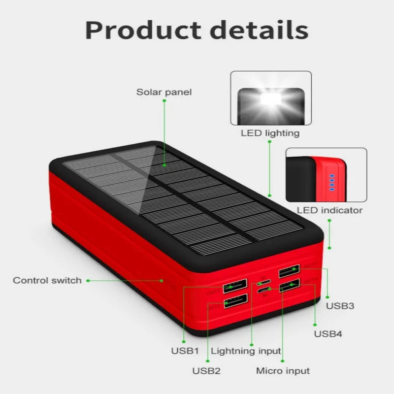 Solar Power Bank  Charger