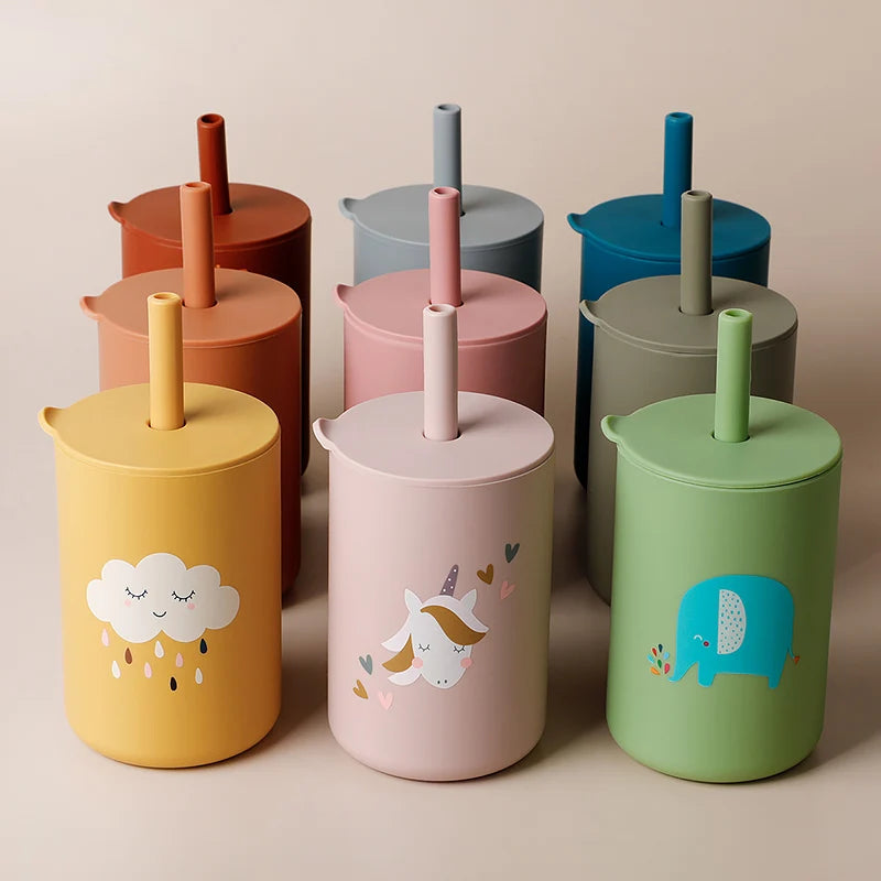 Baby Feeding  Silicone Straw Cup