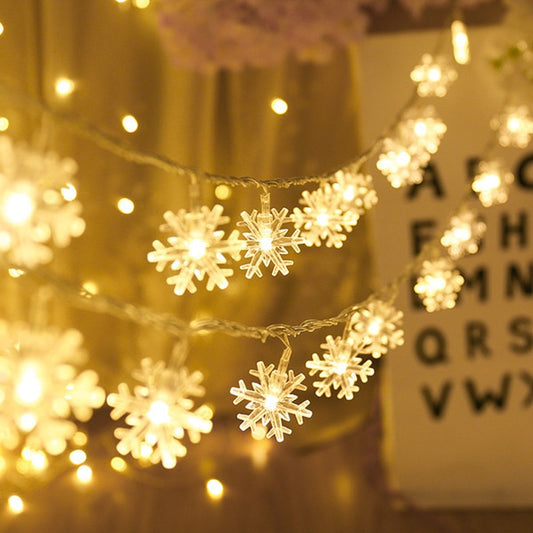 Christmas glowing snowflakes